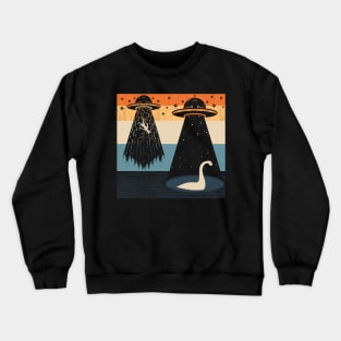 Alien Ufo Abduction Loch Ness Monster Crewneck Sweatshirt